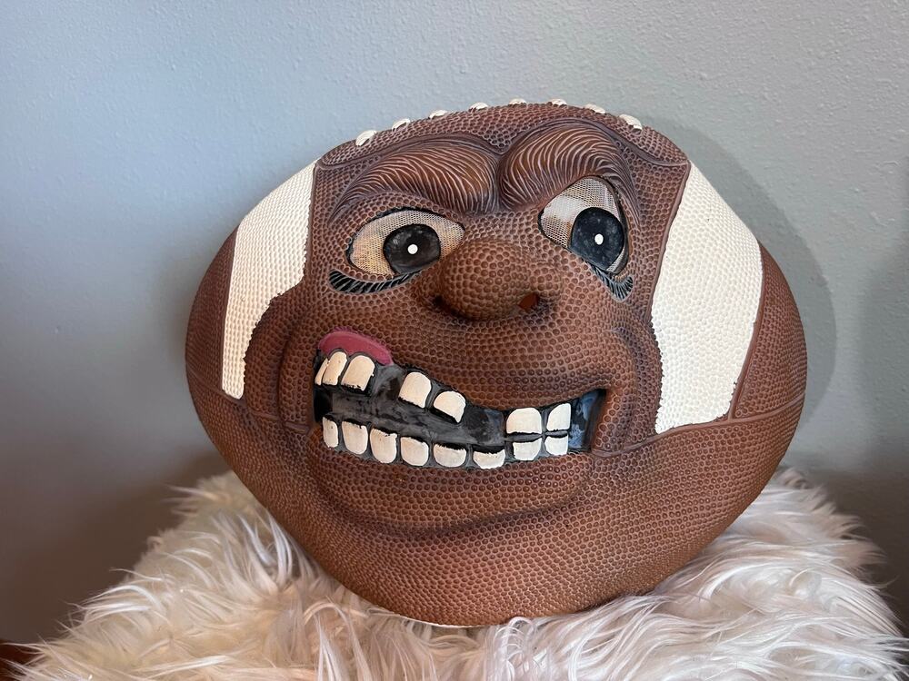 Vintage Easter Unlimited Football Head Halloween Tailgating Rubber Face Mask